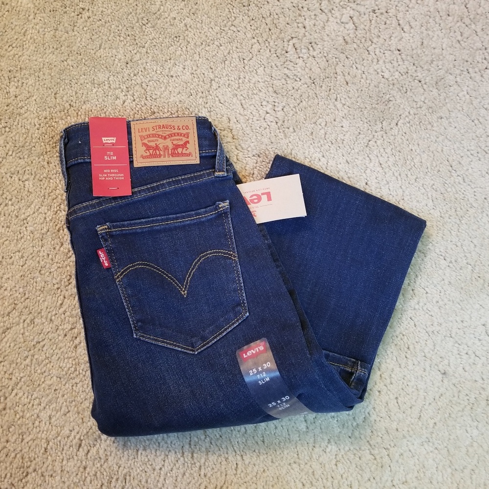 New levi's womans 712 slim fit jeans size 25 x 30